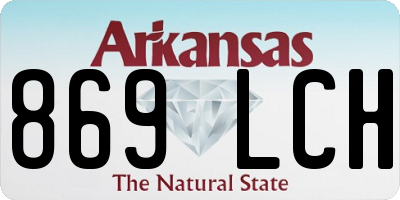 AR license plate 869LCH