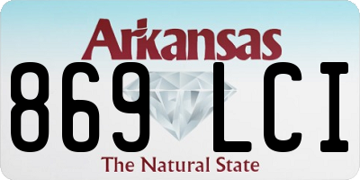 AR license plate 869LCI