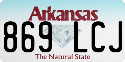 AR license plate 869LCJ