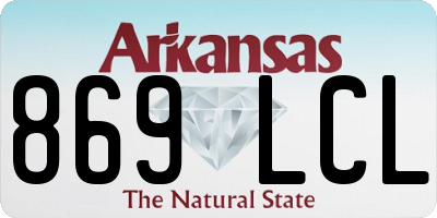 AR license plate 869LCL