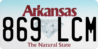 AR license plate 869LCM