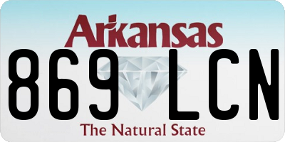 AR license plate 869LCN