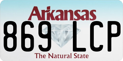 AR license plate 869LCP