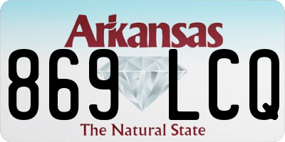 AR license plate 869LCQ