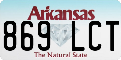 AR license plate 869LCT