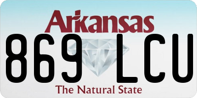 AR license plate 869LCU