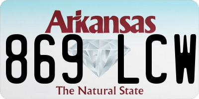 AR license plate 869LCW
