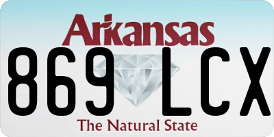 AR license plate 869LCX