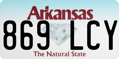 AR license plate 869LCY
