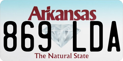 AR license plate 869LDA
