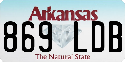 AR license plate 869LDB