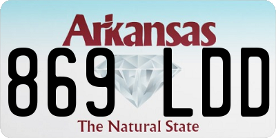 AR license plate 869LDD