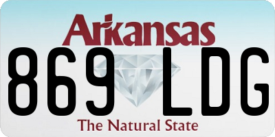 AR license plate 869LDG