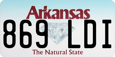 AR license plate 869LDI
