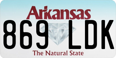 AR license plate 869LDK