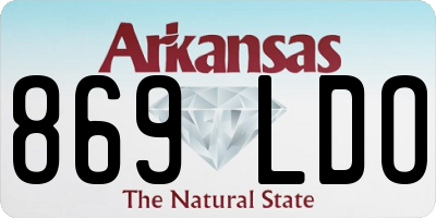 AR license plate 869LDO
