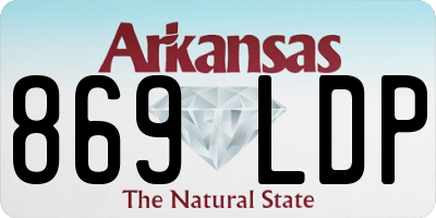 AR license plate 869LDP