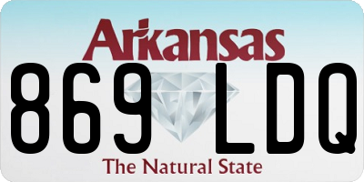 AR license plate 869LDQ