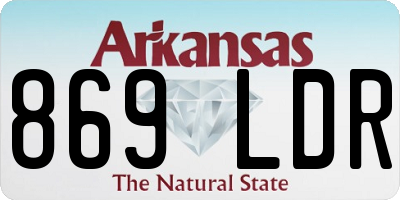 AR license plate 869LDR