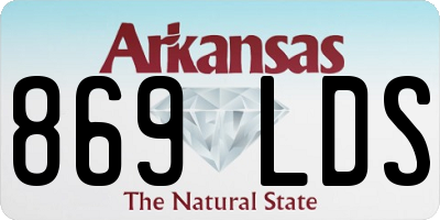 AR license plate 869LDS