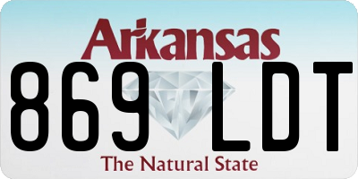 AR license plate 869LDT