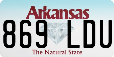 AR license plate 869LDU