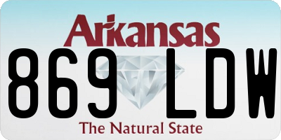 AR license plate 869LDW
