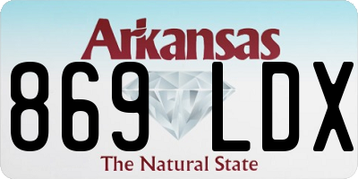 AR license plate 869LDX