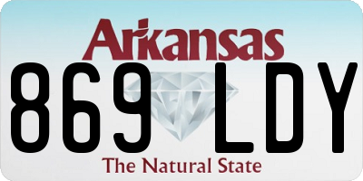AR license plate 869LDY