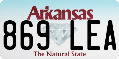 AR license plate 869LEA