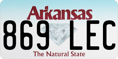 AR license plate 869LEC