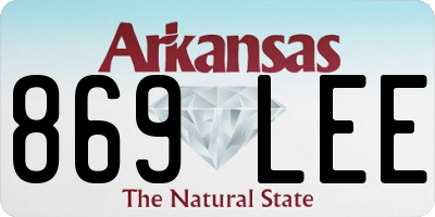 AR license plate 869LEE