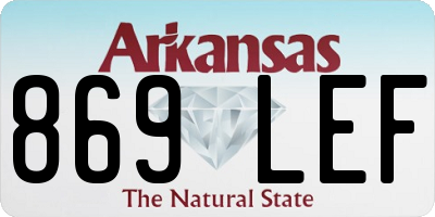 AR license plate 869LEF