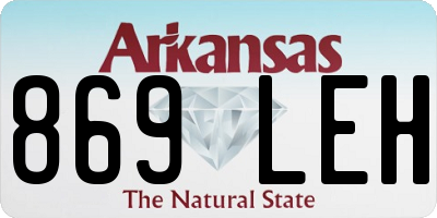 AR license plate 869LEH