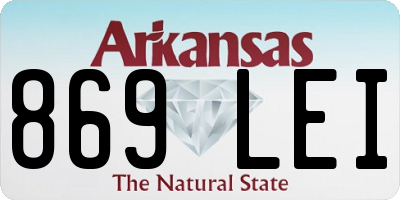 AR license plate 869LEI