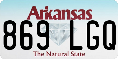 AR license plate 869LGQ