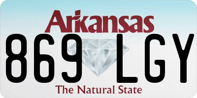 AR license plate 869LGY