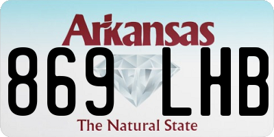 AR license plate 869LHB