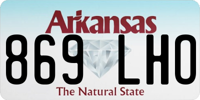 AR license plate 869LHO