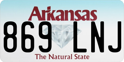 AR license plate 869LNJ