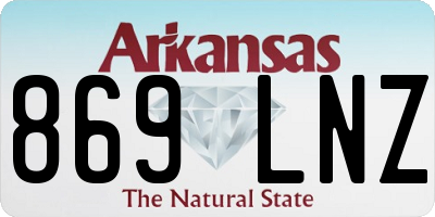 AR license plate 869LNZ