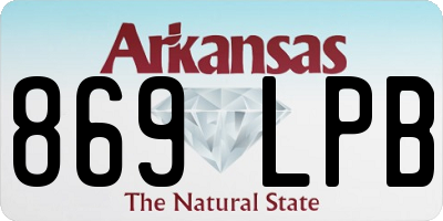 AR license plate 869LPB
