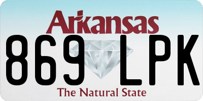 AR license plate 869LPK