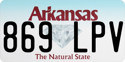 AR license plate 869LPV