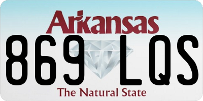 AR license plate 869LQS