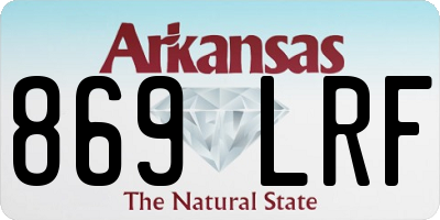 AR license plate 869LRF