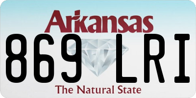 AR license plate 869LRI