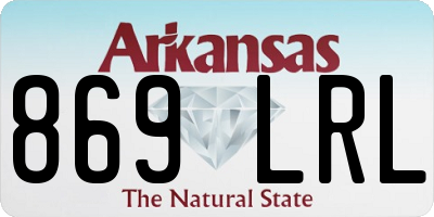 AR license plate 869LRL
