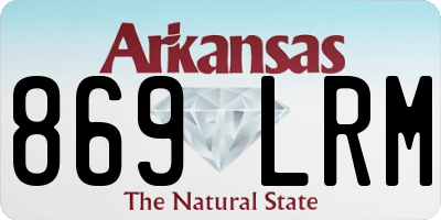 AR license plate 869LRM