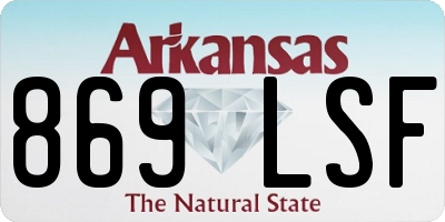 AR license plate 869LSF
